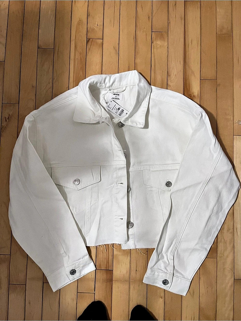 ARDENE Cropped Denim Jacket White Small